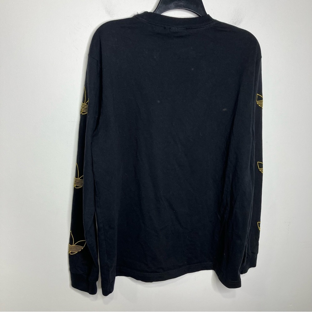 Adidas repeat trefoil logo long sleeve t-shirt black mens medium/large casual - Picture 9 of 10